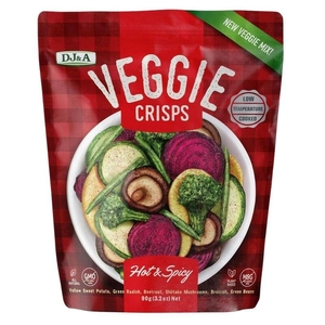 DJ&A Veggie Crisps Hot & Spicy 90g 