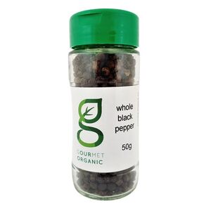 Gourmet Organic Pepper Black Whole 50g