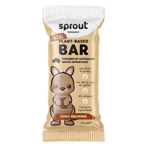 Sprout Organic Kids Snack Bar Choc Brownie 25g x 4 Pack