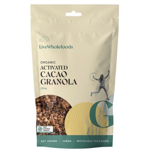 Live Wholefoods Organic Activated Cacao Granola 250g